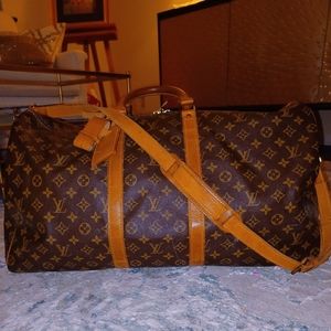 Louis Vuitton Iconic logo Keep All travel bag